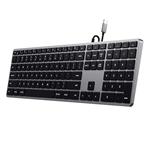 Satechi klávesnica Slim W3 Wired Backlit Keyboard - Space Gray ST-UCSW3M