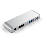 Satechi USB-C Mobile Pro Hub pre iPad Pro/Air 10.9" 2020 - Silver ST-TCMPHS