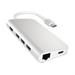 Satechi USB-C Multiport adaptér 4K 8ports - Silver Aluminium ST-TCMAS