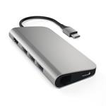 Satechi USB-C Multiport adaptér 4K 8ports - Space Gray Aluminium ST-TCMAM