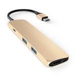 Satechi USB-C Slim Multiport adaptér - Gold Aluminium ST-CMAG