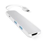 Satechi USB-C Slim Multiport adaptér - Silver Aluminium ST-CMAS