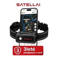 SATELLAI Collar Go L - GPS lokátor, komunikátor a monitor zdraví, černý, 3leté předplatné TG1-EU-BK-L-LT