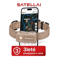 SATELLAI Collar Go M - GPS lokátor, komunikátor a monitor zdraví, béžový, 3leté předplatné TG1-EU-DT-M-LT