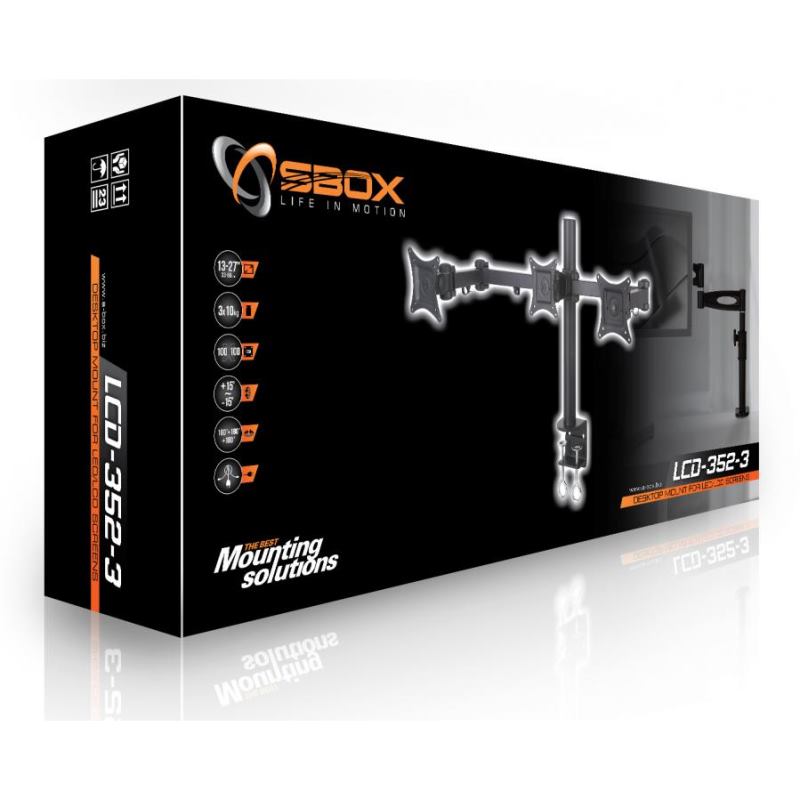 SBOX Desktop mount for 3 monitors LCD-352/3 LCD-352-3
