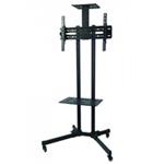 SBOX - Držiak na TV s poličkou, podlahový stojan s kolieskami 32" - 55", FS-401 616320531379