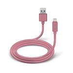 SBS - Kábel Polo USB/MFI Lightning silikónový, 1.5 m, ružová TECABLPOLOLIGP