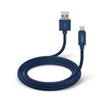 SBS - Kábel Polo USB/Micro-USB silikónový, 1.5 m, modrá TECABLPOLOMICUSBB