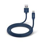 SBS - Kábel Polo USB/USB-C silikónový, 1m, modrá TECABLPOLOTYPECB
