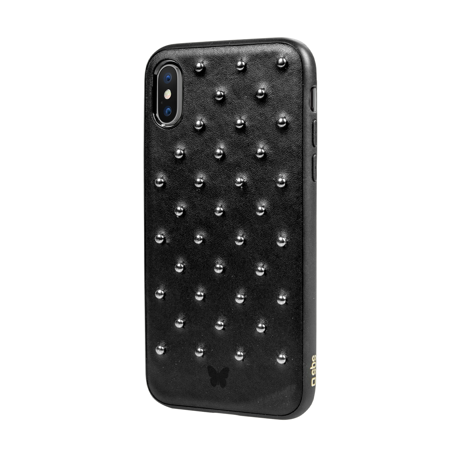 SBS - Puzdro S&L Studs pre iPhone XS/X, čierna TESLCOVSTUDSIPXK
