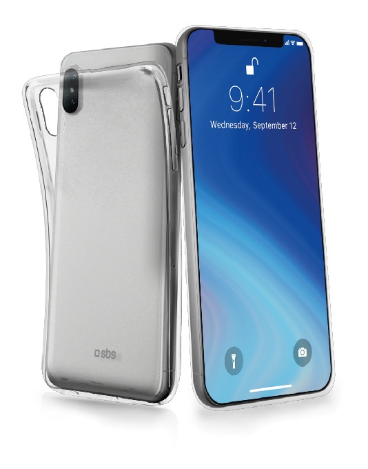 SBS - Puzdro Skinny pre iPhone XS Max, transparentná TESKINIP65T