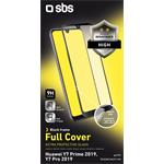 SBS - Tvrdené sklo Full Cover pre Huawei Y7 2019/Y7 Prime 2019/Y7 Pro 2019, čierna TESCRFCHUY719K
