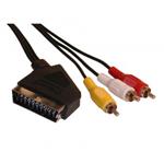 Scart M- Cinch 3x M, 5m, čierny KE050A2300