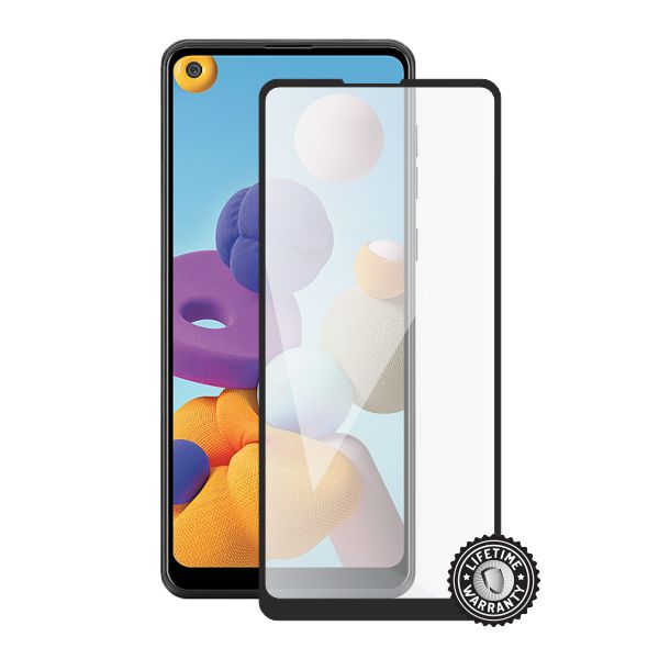 Screenshield SAMSUNG A215 Galaxy A21 Tempered Glass protection (full COVER black) SAM-TG25DBA215-D