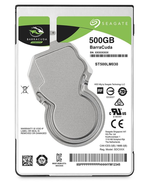 Seagate Guardian BarraCuda ST500LM030 - Pevný disk - 500 GB - interní - 2.5" - SATA 6Gb/s - 5400 ot