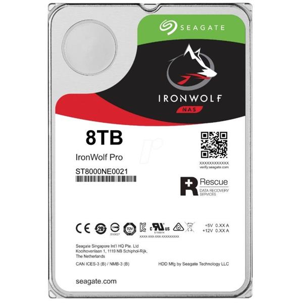 Seagate IronWolf Pro ST8000NE0004 - Pevný disk - 8 TB - interní - 3.5" - SATA 6Gb/s - 7200 ot/min.