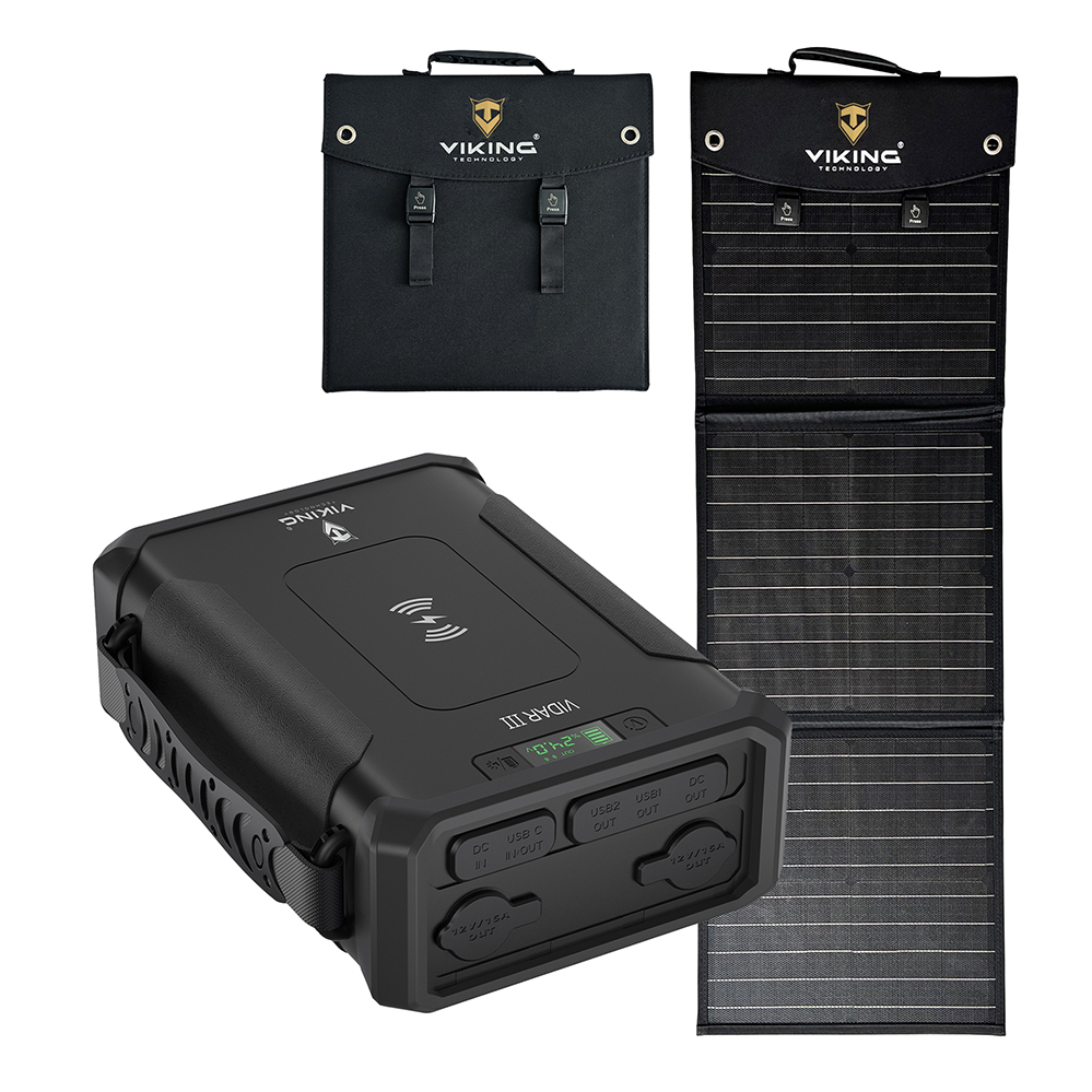 Set powerbanka Viking VIDAR III a solární panel Viking L60 PD VIDARIIIL60PD