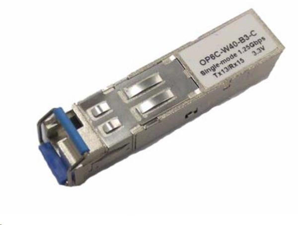 SFP WDM transceiver 1,25Gbps, 1000BASE-BX10, SM, 10km, TX1310/RX1550nm, LC simp., 0 až 70°C, 3,3V, FORTINET SPB-7610WFOR