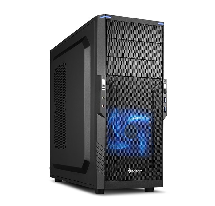 Sharkoon skříň T3-V / Middle Tower / 2x USB3.0 / černá 4044951017539