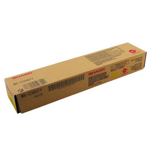 Sharp originál toner MX-C38GTY, yellow, 10000str., Sharp MXC 310, 311, 380, 381