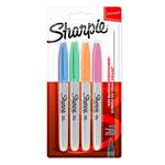 Sharpie, popisovač Fine, mix farieb, 4ks, 0.9mm, permanentná, blister