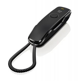 SIEMENS Gigaset DA210 - standardní telefon bez displeje, barva černá GIGASET-DA210-BLACK
