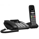 SIEMENS Gigaset DL780PLUS - kombinovaný standard. telefon s displ. vč. bedzrát. sluchátka s nabí GIGASET-DL780PLUS-BLACK