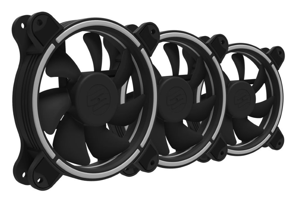 SilentiumPC sada přídavných ventilátorů Sigma Pro Corona RGB 120 3-pack/3x 120mm fan/RGB LED/ultratichý 12,9dBa SPC202