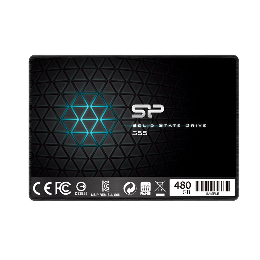 Silicon Power SSD Slim S55 480GB 2.5'', SATA III 6GB/s, 560/530 MB/s, 7mm SP480GBSS3S55S25