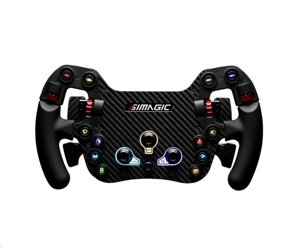SIMAGIC FX Steering Wheel, Carbon Fiber, QR50, Shifters + Dual Clutch FX-C