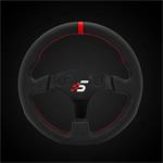 SIMAGIC Round-Shaped Steering Wheel Rim 330 mm, HUB(K) compatible, leather P-330R(K)(LEATHER)