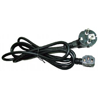 Síťový kabel VDE220/230V 1,8m napájecí,konektor90° PC-186A-VDE