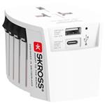 SKROSS cestovní adaptér MUV USB, USB A+C, univerzální pro 150 zemí PA48USBC