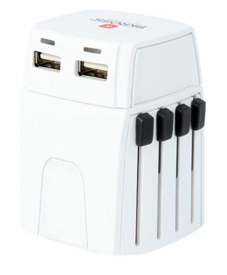 SKROSS cestovný adaptér MUV Micro USB, 2.5A max., vr. USB nabíjania 2x výstup s LED indik. - 2100mA, univerz., 150 PA44