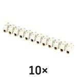Skrutková svorkovnica 12× 4–6mm2, 450 V, biela, 10 ks 8592920154885
