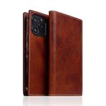 SLG Design puzdro D7 Italian Wax Leather pre iPhone 14 Pro - Brown SD-D7W-DC-IP14P-BR