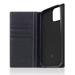 SLG Design puzdro D8 Full Grain Leather pre iPhone 14 - Black Blue SD-D8G-DC-IP14-BB