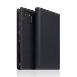 SLG Design puzdro D8 Full Grain Leather pre iPhone 14 - Black Blue SD-D8G-DC-IP14-BB