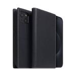 SLG Design puzdro D8 Magsafe Full Grain Leather pre iPhone 15 - Black Blue SD-D8G-DC-IP15-BB