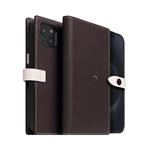 SLG Design puzdro D8 Magsafe Hybrid Full Grain Leather pre iPhone 15 - Brown Cream SD-D8EG-DC-IP15-BC
