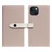 SLG Design puzdro D8 Magsafe Hybrid Full Grain Leather pre iPhone 15 - Light Cream SD-D8EG-DC-IP15-LC