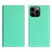 SLG Design puzdro D8 Neon Full Grain Leather Diary pre iPhone 15 Pro - Teal SD-D8N-DC-IP15P-TL