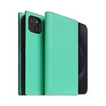 SLG Design puzdro D8 Neon Full Grain Leather Diary pre iPhone 15 - Teal SD-D8N-DC-IP15-TL