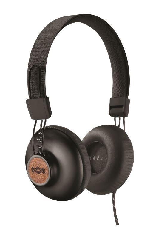 Slúchadlá Marley Positive Vibration 2.0 Signature Black, sluchátka přes hlavu s ovladačem a mikrofonem EM-JH121-SB