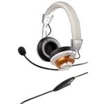 sluchátka Hama HS-320, stereo headset bielo-zlate 51619