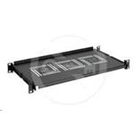 Solarix 19" polica pevna, 1U, 450mm, cierna, uchyt na predna a zadne listy 80192451