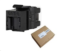 Solarix MULTIPACK 24 ks - rychlozařezávací keystone CAT6 UTP RJ45 černý SXKJ-6-UTP-BK-NA 25286813
