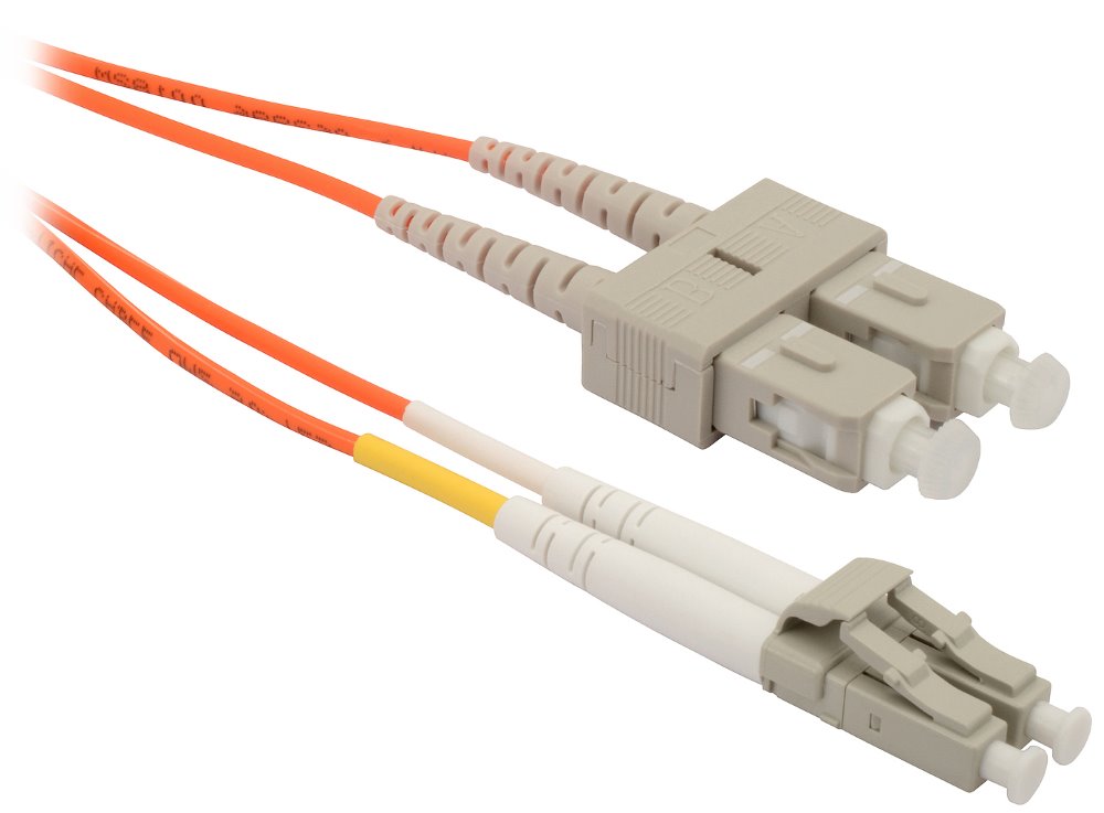 Solarix pigtail 50/125 LCpc/SCpc MM OM2 1m duplex SXPC-LC/SC-PC-OM2-1M-D 70232115
