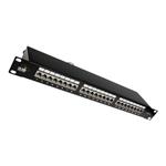 Solarix SX24-6-STP-BK - Patch panel se správou kabelů - CAT 6 - STP - RJ-45 X 24 - černá - 1U 24200124