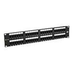 Solarix SX48-5E-UTP-BK - Propojovací panel - CAT 5e - UTP - RJ-45 X 48 - černá - 2U - 19" 24000480